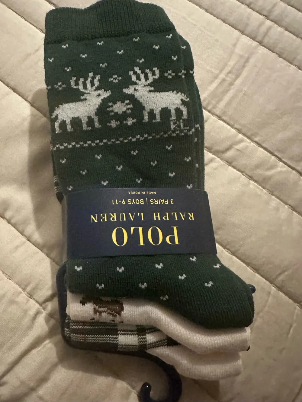 Polo Ralph Lauren Little and Big Boys' Embroidered Socks, 3-Piece Set